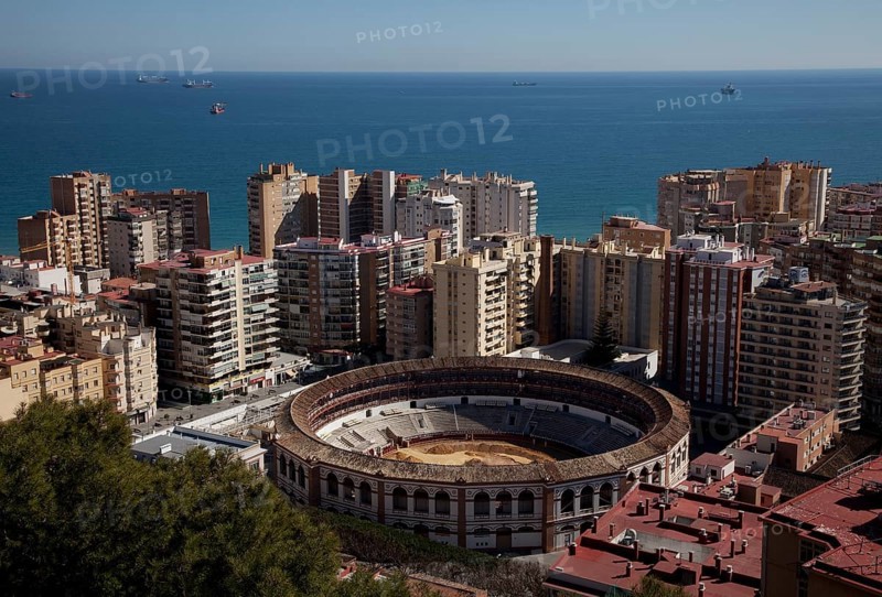 Spain Andalusia Málaga High-rise district at the harbour and bullring 52761a