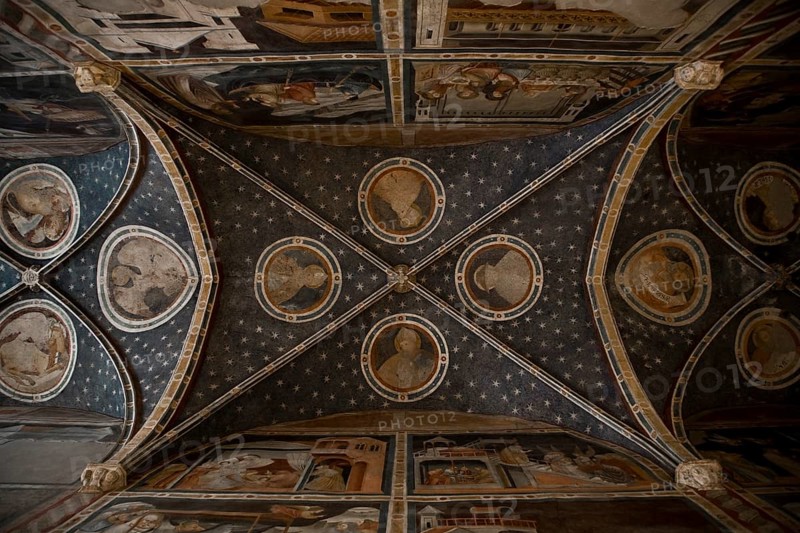 Bolzano, Dominican Church. Vault painting. Part of the monastery is now used as the Claudio Monteverdi Music Conservatory