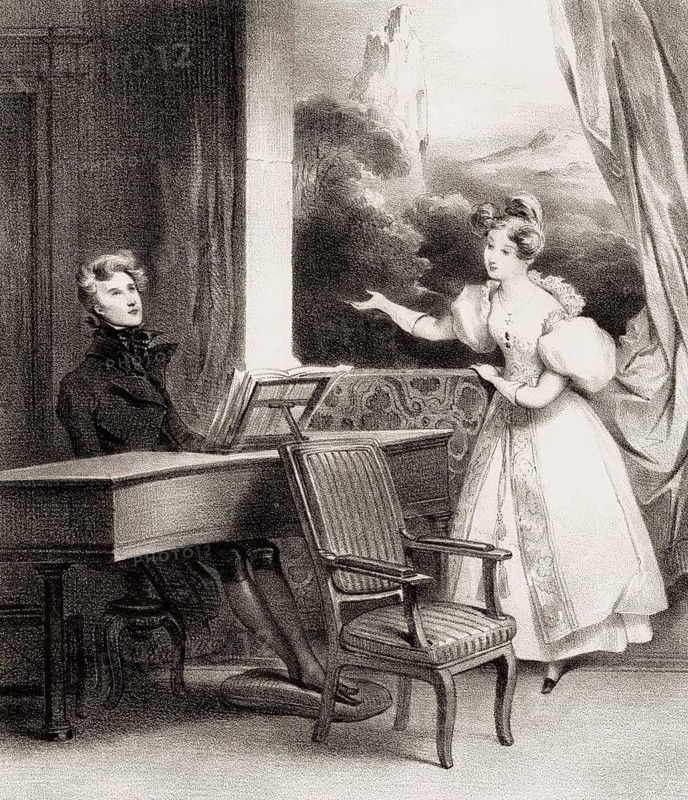 Ernst Theodor Amadeus Hoffmann, or E. T. A. Hoffmann, 1776 - 1822, German Romantic author of fantasy and horror, jurist, composer, music critic, and caricaturist, digitally edited after Achille Devéria