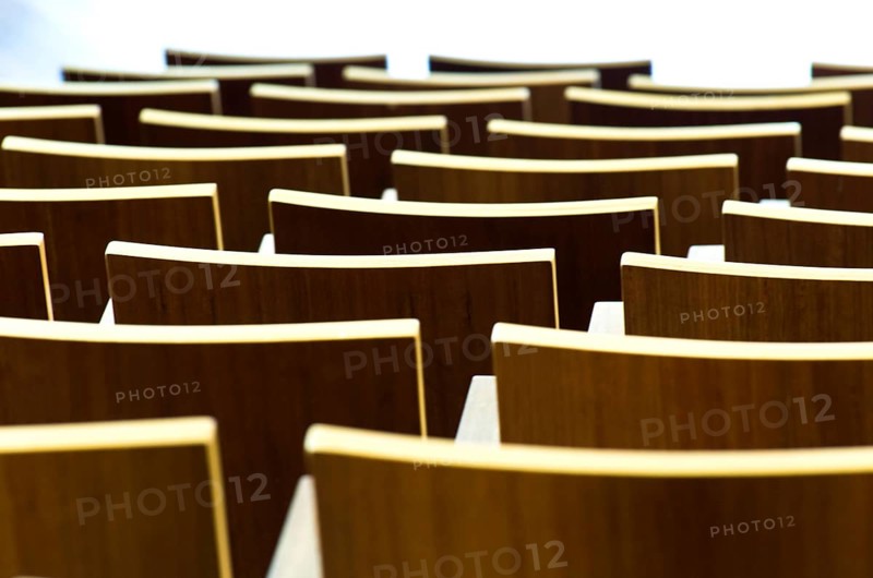 Designs in architecture form with chairs, Melbourne, Victoria, Australia, Oceania