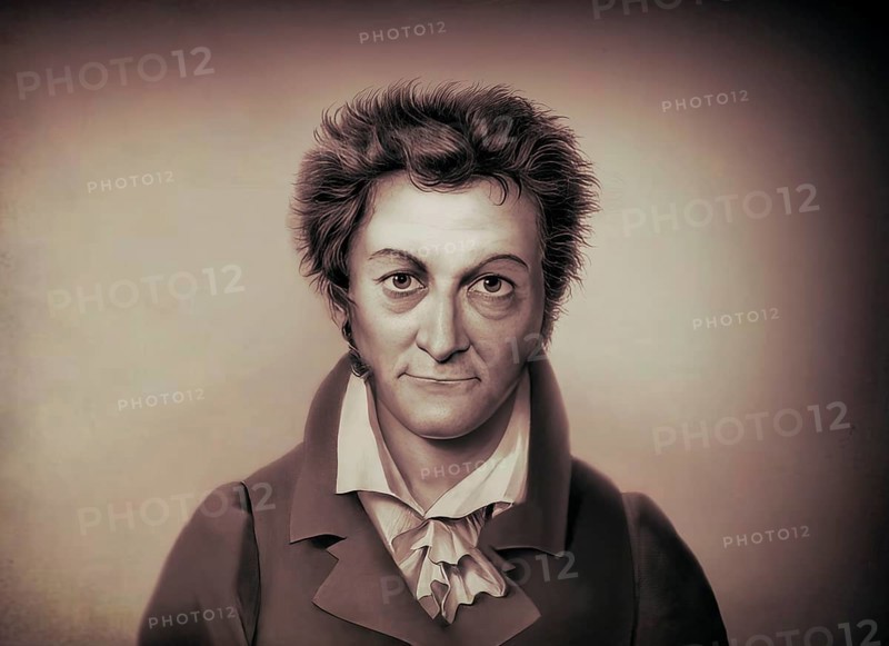 Ernst Theodor Amadeus Hoffmann, or E. T. A. Hoffmann, 1776 - 1822, German Romantic author of fantasy and horror, jurist, composer, music critic, and caricaturist, digitally edited