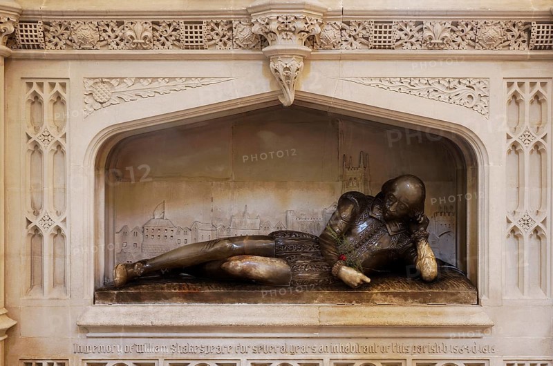 The Cathedral and Collegiate Church of St Saviour and St Mary Overie, Memorial to William Shakespeare, Shakespeare Memorial in the south aisle, St, Saint, Saint