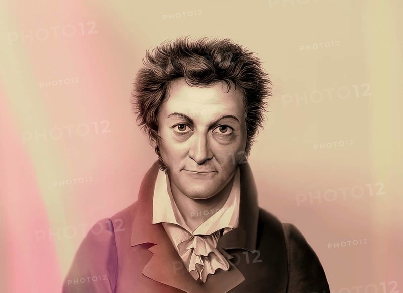 Ernst Theodor Amadeus Hoffmann, or E. T. A. Hoffmann, 1776 - 1822, German Romantic author of fantasy and horror, jurist, composer, music critic, and caricaturist, digitally edited