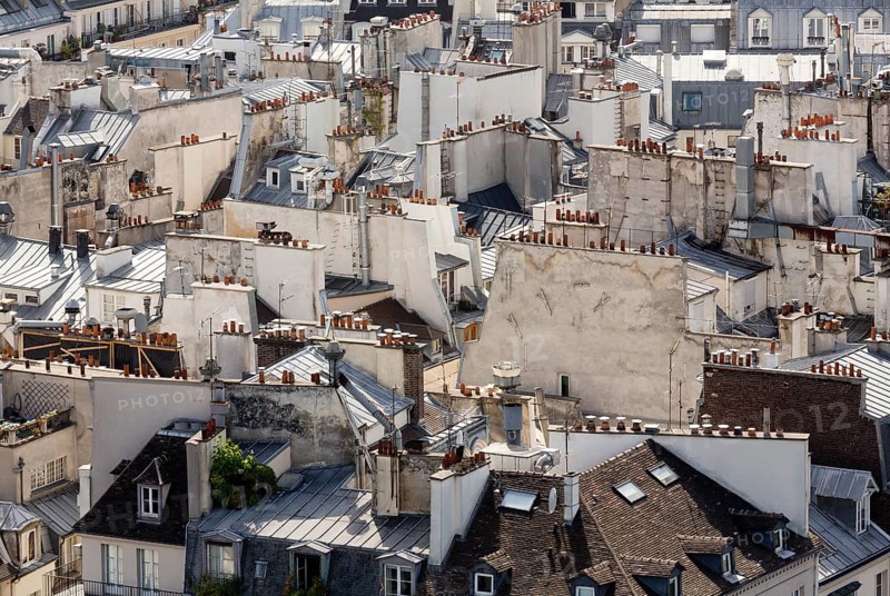 Paris, view from the tower of Notre-Dame Cathedral over the rooftops to the north