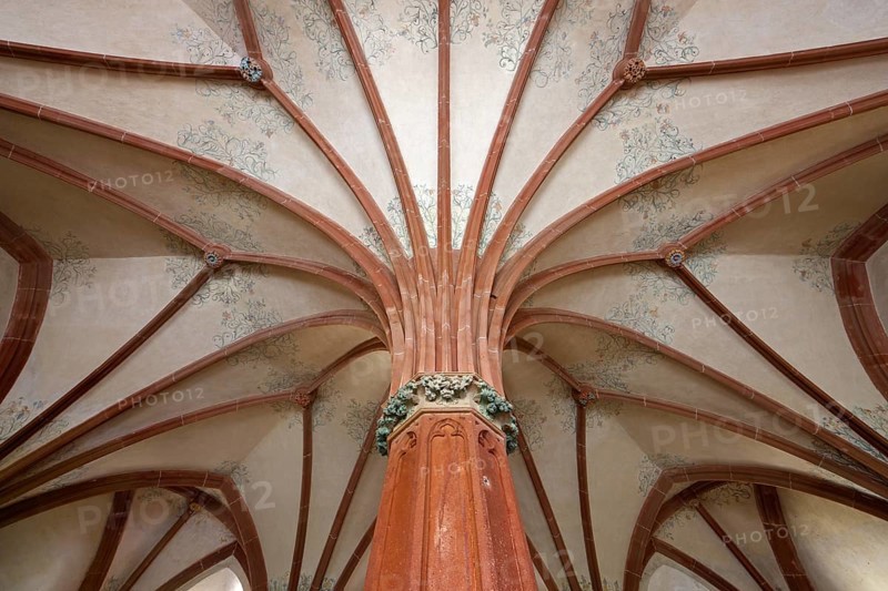 Chapter house, view into the vault, St., Sankt, Saint