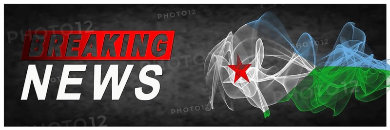 Djibouti Breaking News, Smoke Flag Background