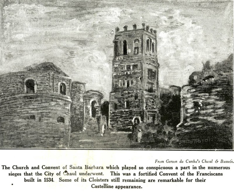 Catholic community church and convent of Santa Barbara fortified convent of Franciscans built in 1534, India, Asia