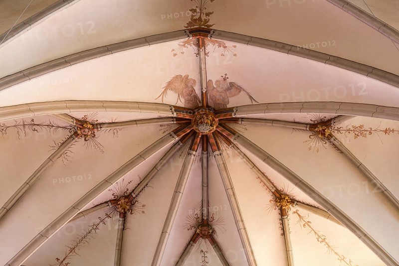 Choir vault with frescoes, Angel, St, Saint, Saint