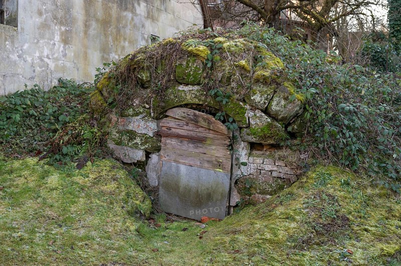 Old rock cellar in a village, Franconia, Bavaria, Germany, Europe