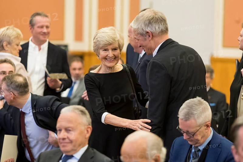 Friede Springer arriving for the award of honorary citizenship to Friede Springer at the Rotes Rathaus, Berlin, 26/02/2025