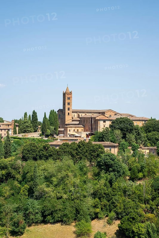 Basilica di San Clemente, historical, building, alley, Siena, Tuscany, Italy, Europe
