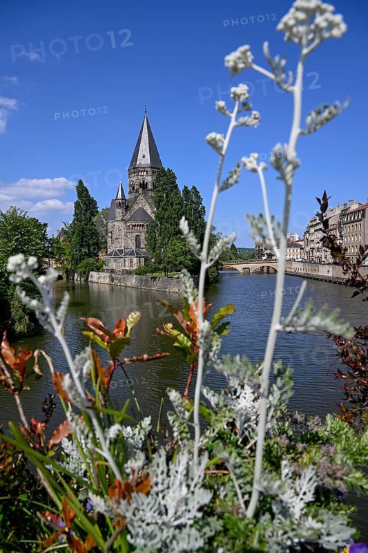 Temple Neuf church on the Moselle, Protestant town church, Metz, Grand Est region, France, Europe