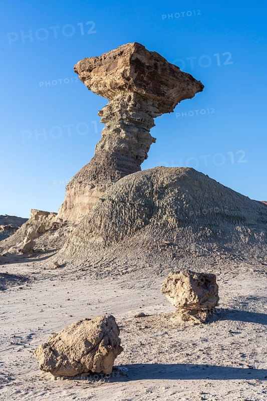 El Hongo (the mushroom), Ischigualasto Provincial Park, Villa San Agustín, San Juan Province, Argentina, South America