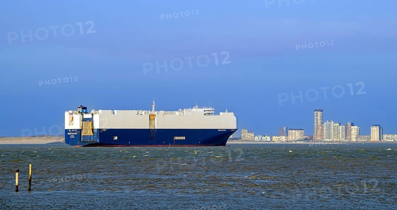 Viking Destiny, vehicles carrier, cargo ship sailing on the Western Scheldt, Westerschelde past Vlissingen, Zeeland, Netherlands