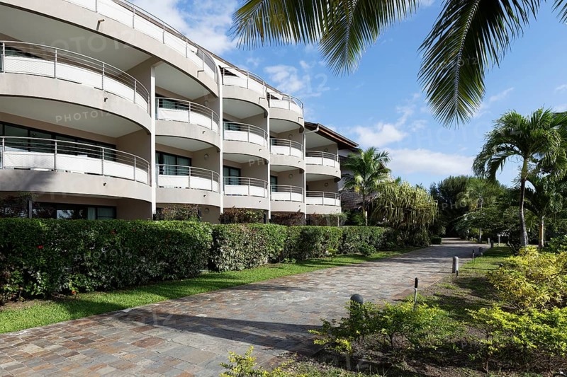 Building, Balcony, Garden, Tropical, Path, Te Moana Tahiti Resort, Hotel, Tahiti-Nui, Tahiti, Society Islands, Leeward Islands, French Polynesia, Oceania
