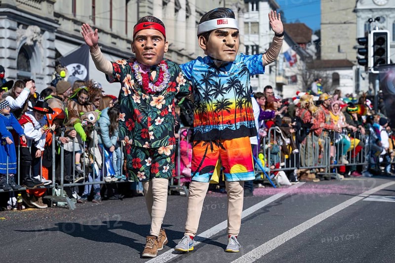 Fasnacht tennis Rafael Nadal and Roger Federer