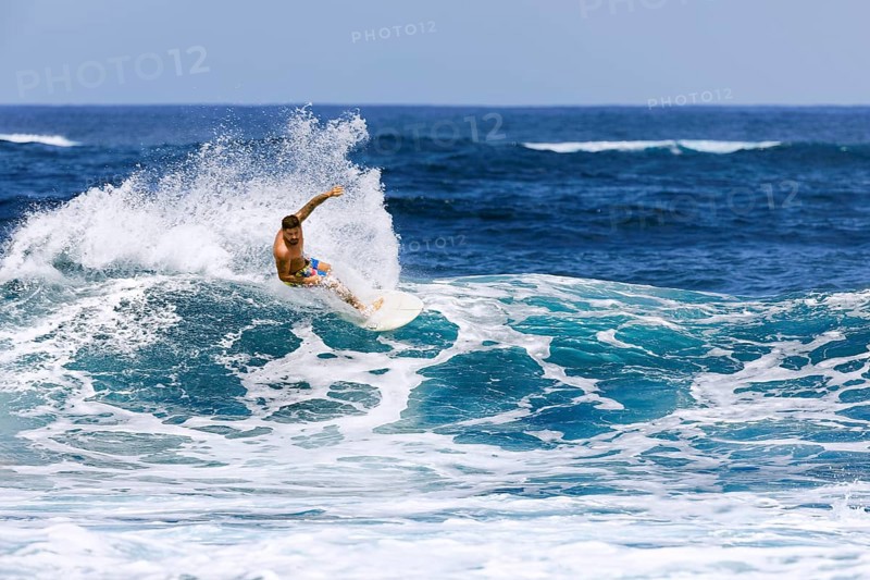 Surfer, surfing, surfers, surfing, water sports, Tahitian, wave, spray, surf, Teahupoo, also Chopes, surf spot, Tahiti-Iti, Tahiti, Society Islands, Leeward Islands, French Polynesia, Oceania