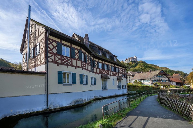 Historic house on the Trubach, above Egloffstein Castle, built around 1150, Upper Franconia, Bavaria Germany