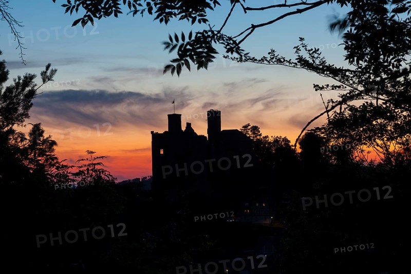 Ruins of the early medieval Hanstein Castle with Rimbach, Eichsfeld, Thuringia, Germany, Europe