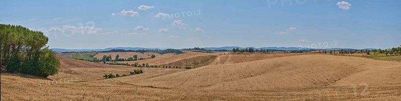 Tuscan landscape with fields and hills, Unesco world heritage, Crete Senesi, Italy, Europe, Tuscany, Italy, Europe