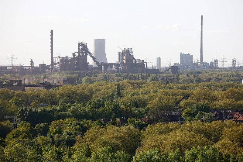 Former Thyssen AG steelworks, view from blast furnace 5 to the north-west