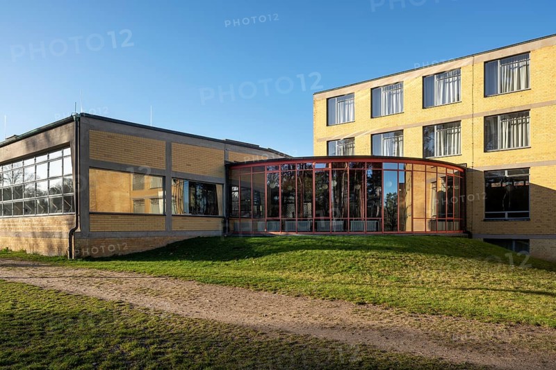 Bernau, Federal School of the General German Trade Union Federation, built 1928-1930 by Hannes Meyer and Hans Wittwer. Residential wing and dining hall
