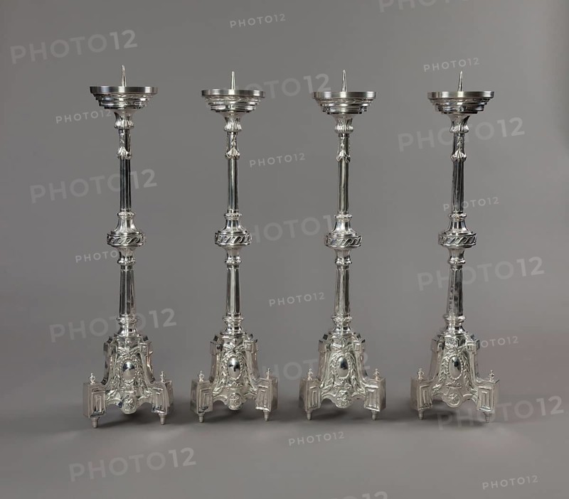 Altar candlesticks, goldsmithing and textile art from the 16th to the 20th century, St., Sankt, Saint