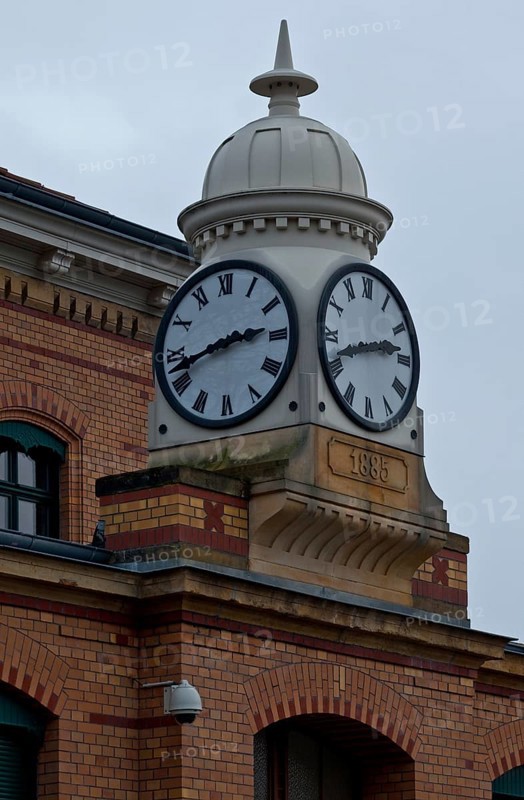 Clock on the administration building, dated 1885