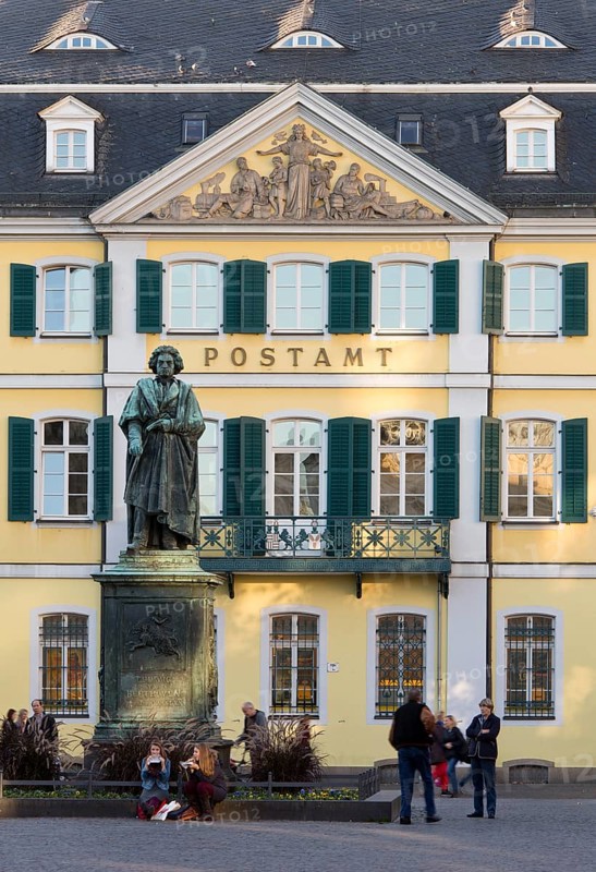 Beethoven monument in front of the post office