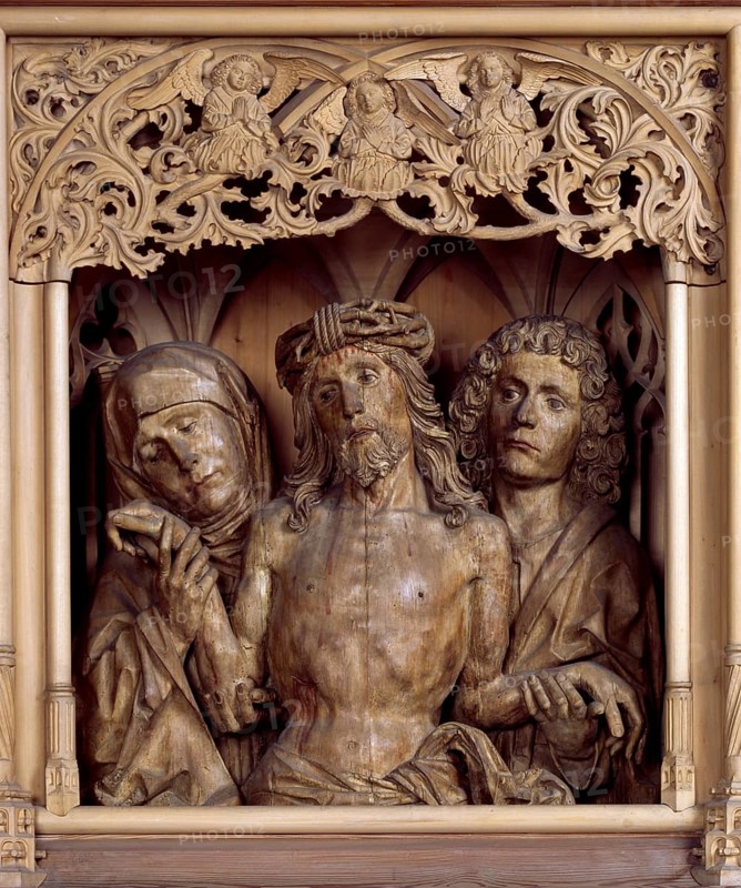 High altar from 1498, predella, Sogenannte Erbärmde-Gruppe, St., Sankt, Saint