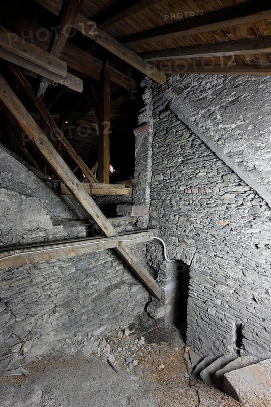 Above the choir vault, view of the south wall of the northern choir flank tower Church of St., Church of St., St., St., Saint