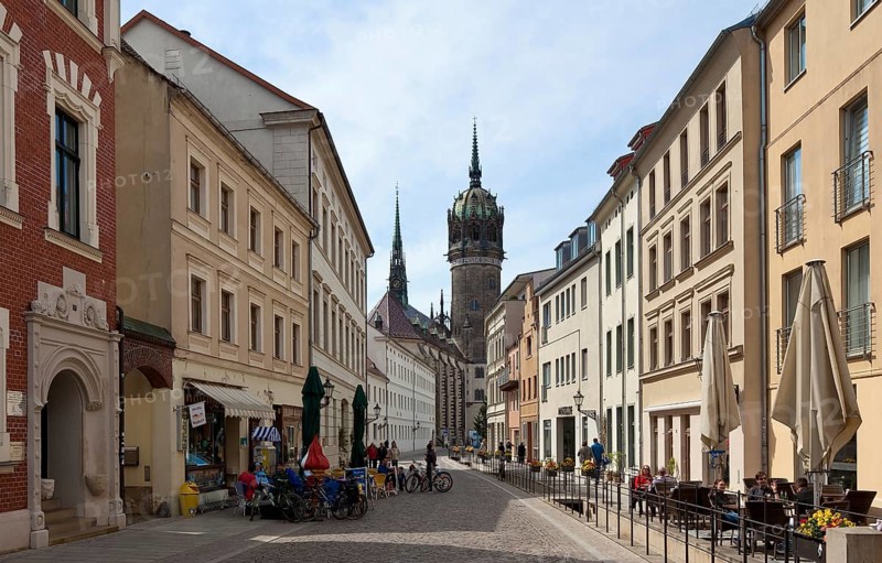 Castle church built around 1500, later modified several times, tower 1883-92 by Friedrich Adler, St., Sankt, Saint