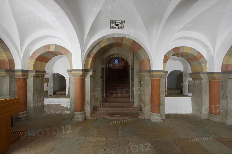 Crypt, view to the west Church of St., Church of St., St., St., Saint