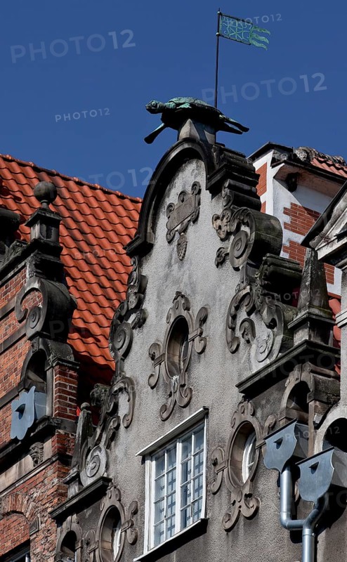 Today ulica Swietego Ducha, gable of no. 111 (so-called House to the Turtle) Birthplace of Johanna Schopenhauer