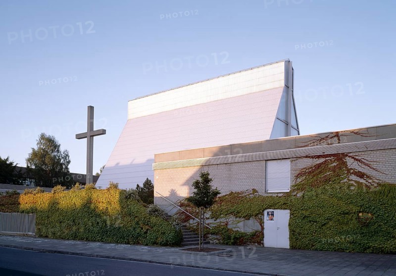 Schweinfurt, St Luke's built 1969, exterior, St, Saint, Saint