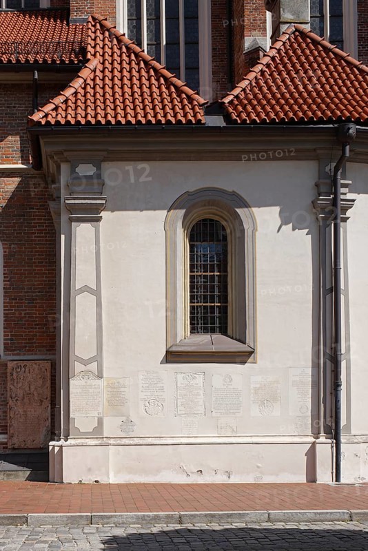 Baroque sacristy, south wall with epitaphs, St., Sankt, Saint