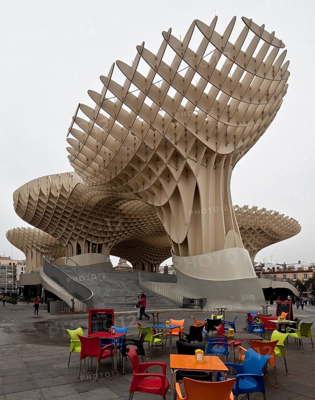 Seville, Metropol Parasol. Architect Jürgen Mayer H.2011 built over the Plaza de la Encarnaci-n, St., Sankt, Saint