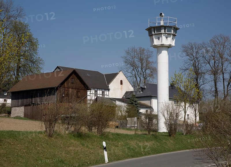 Mödlareuth Thuringia/Bavaria Museum on the history of German division Border tower. Border Wall