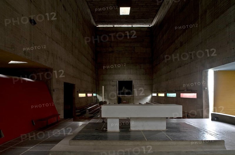 Le Corbusier 1956 to 1961, Church, View to the west, St., Saint, Saint