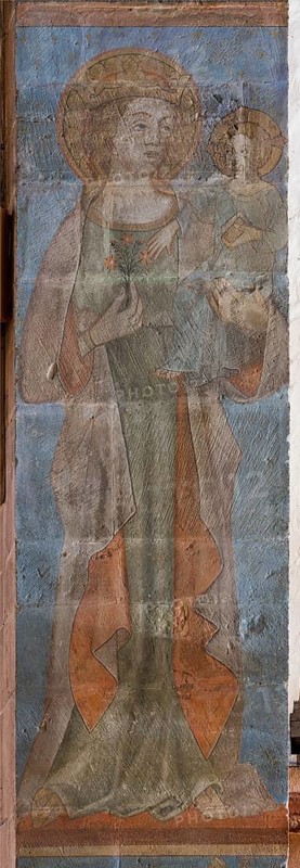 Gothic fresco in the crossing, St., Sankt, Saint