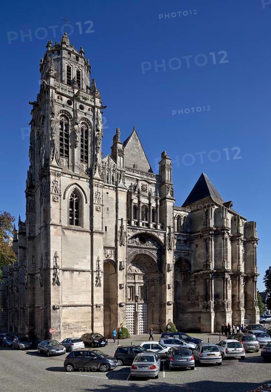 View from north-west with unfinished south tower, St., Sankt, Saint