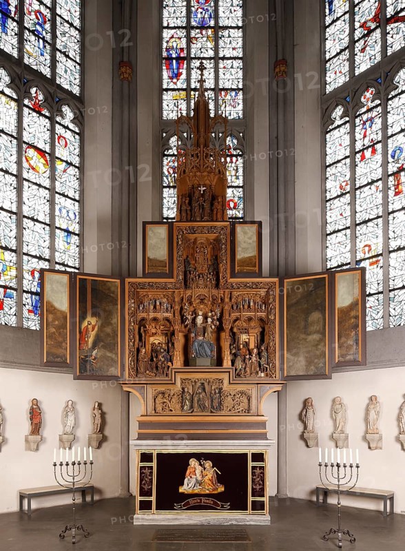 Marian altar in the high choir, 1510/1515 by Henrik Douvermann and Jakob Dericks, Gesamt, St., Sankt, Saint