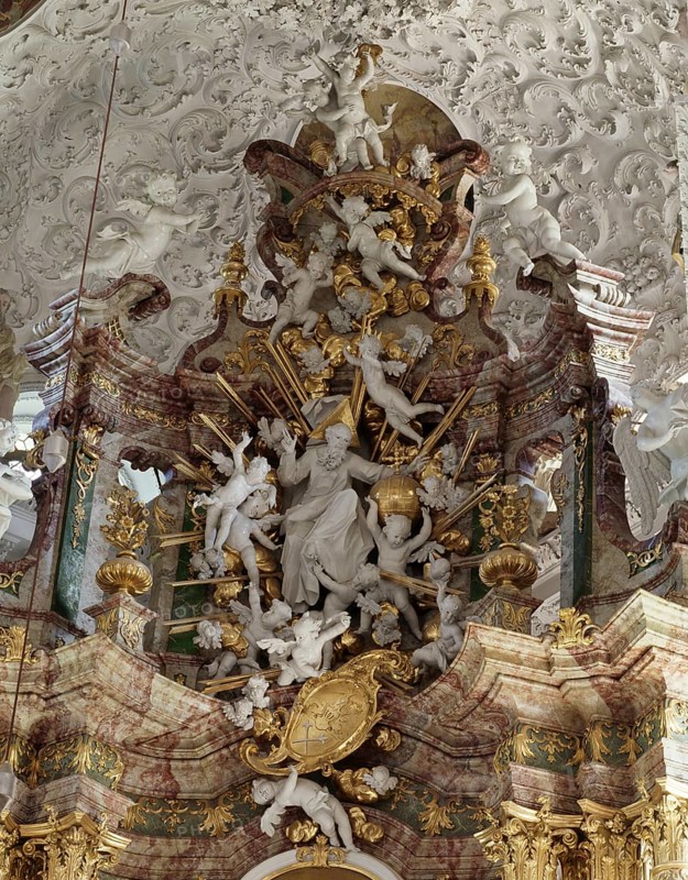 High altar by E. B. Bendel (1730), St., Sankt, Saint