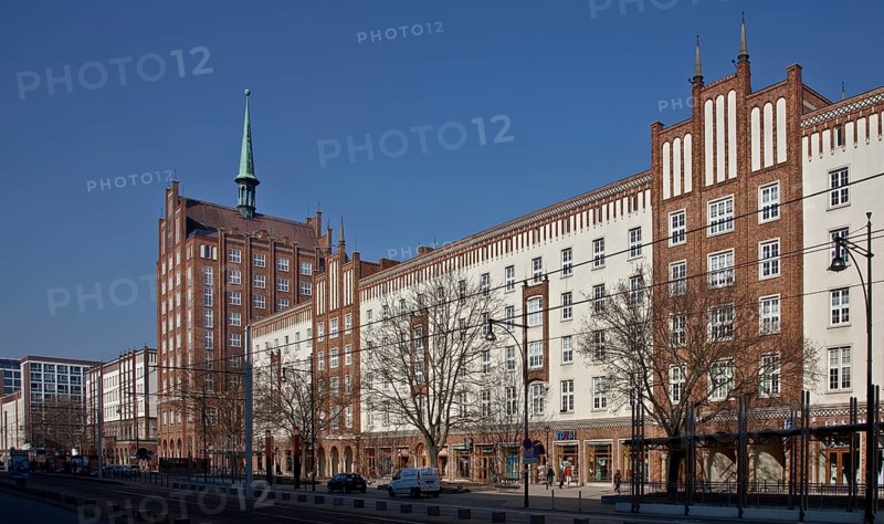 Rostock, Lange Straße with tower block