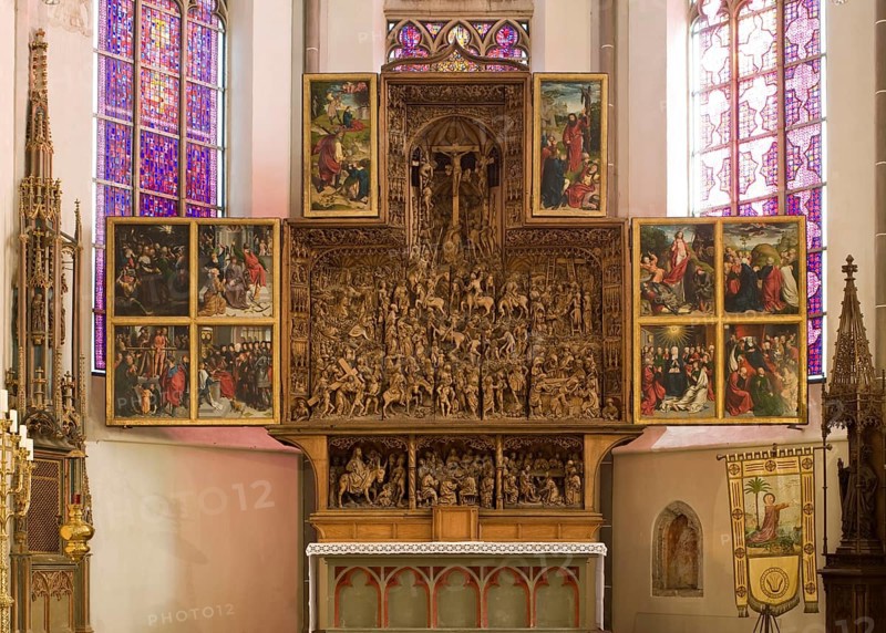 High altar (1488-1506) and sacrament house (around 1450), St., Sankt, Saint