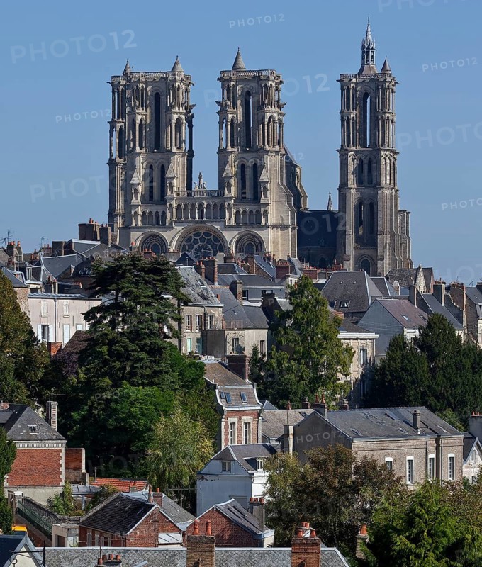 Long-distance view from south-west over the southern flank of the upper town, St., Sankt, Saint