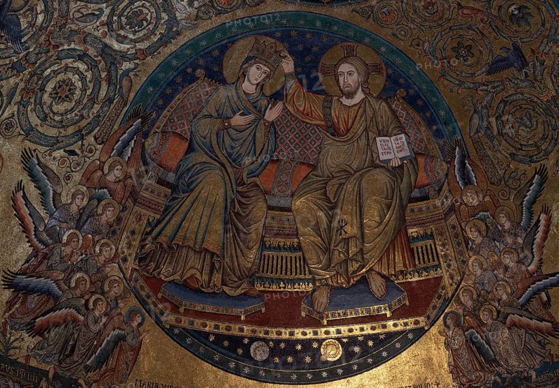 Rome, Roma, Santa Maria Maggiore, apse mosaic by Jacopo Torriti, 13th century