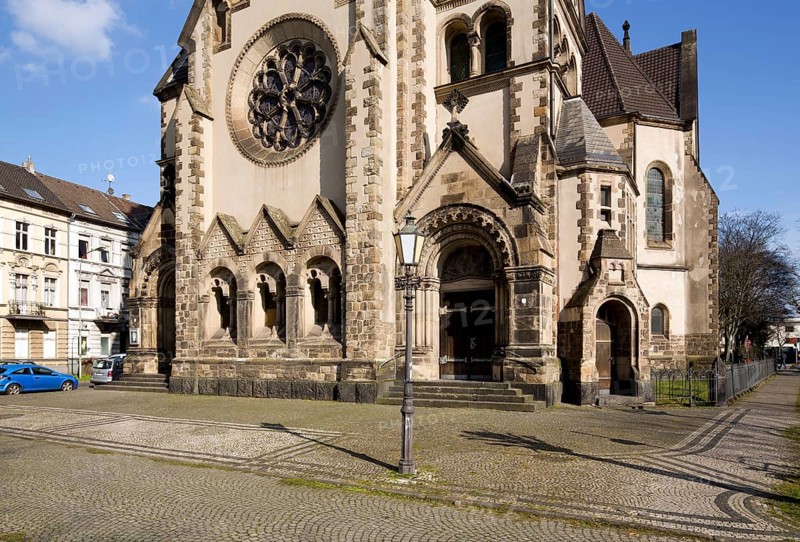 Built in 1902/1904 by Prof. Eduard Arnold, west façade, St., Sankt, Saint