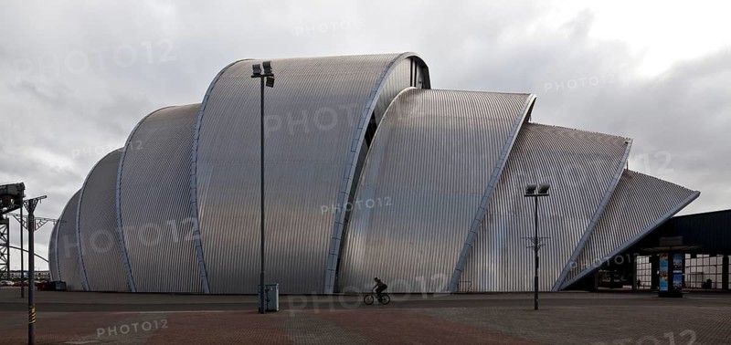 Glasgow Clyde Auditorium, concert hall, architect Sir Norman Foster, completed in 1998, called ARMADILLO (armadillo)