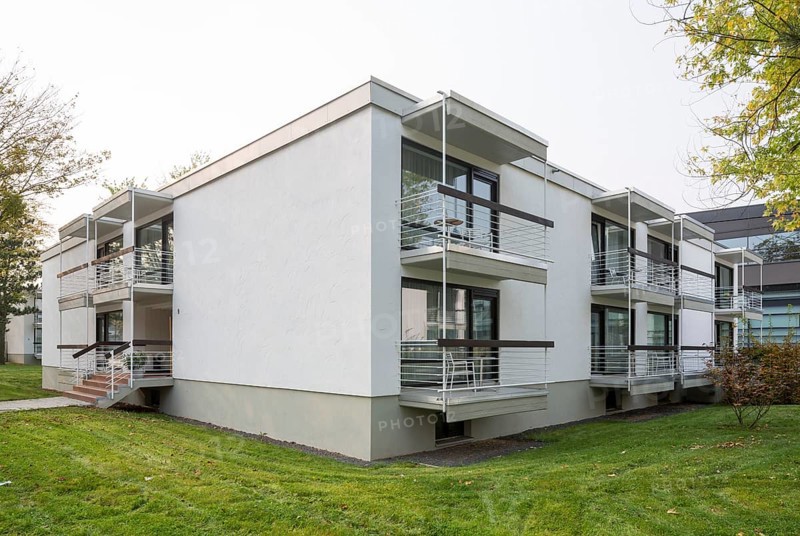 Members' flat blocks, Heussallee 9, 1964/66 Architect: Federal Building Directorate with planning group Manfred Adams, Günther Hornschuh, Peter Türler, Georg Pollich (later Stieldorf planning group), view of Heussallee